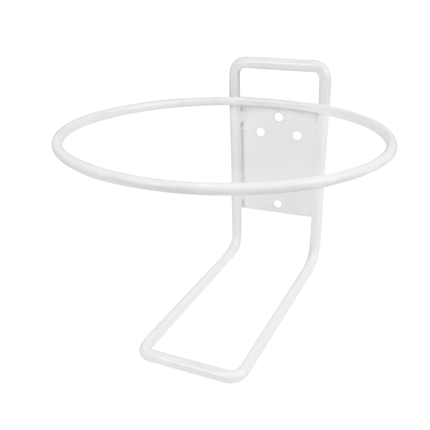 Wall Mounted Wire Rack for Round Gallon Bottle, white, D6-1/2", PN:11008