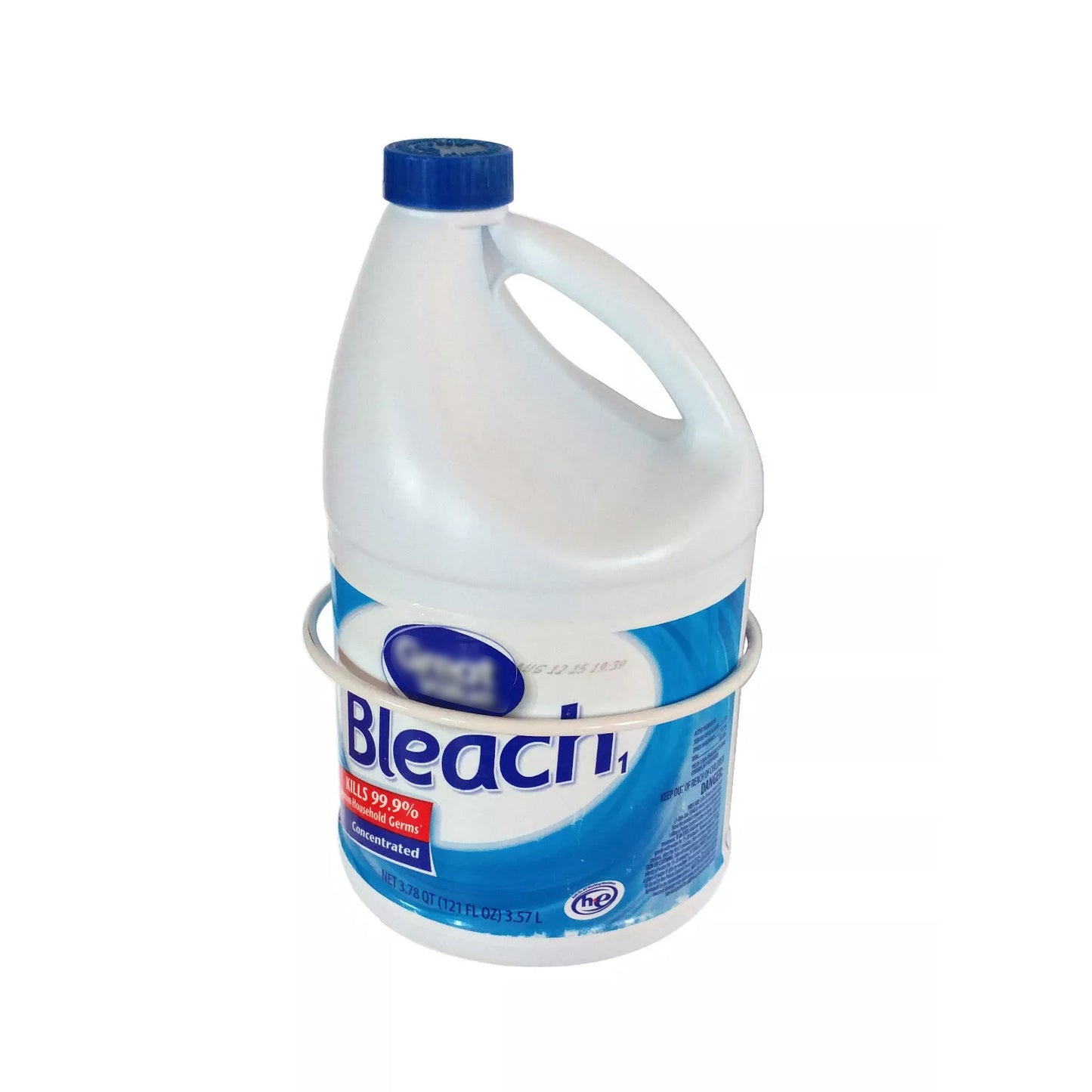 Wall Mounted Wire Rack for Round Gallon Bottle, white, D6-1/2", PN:11008