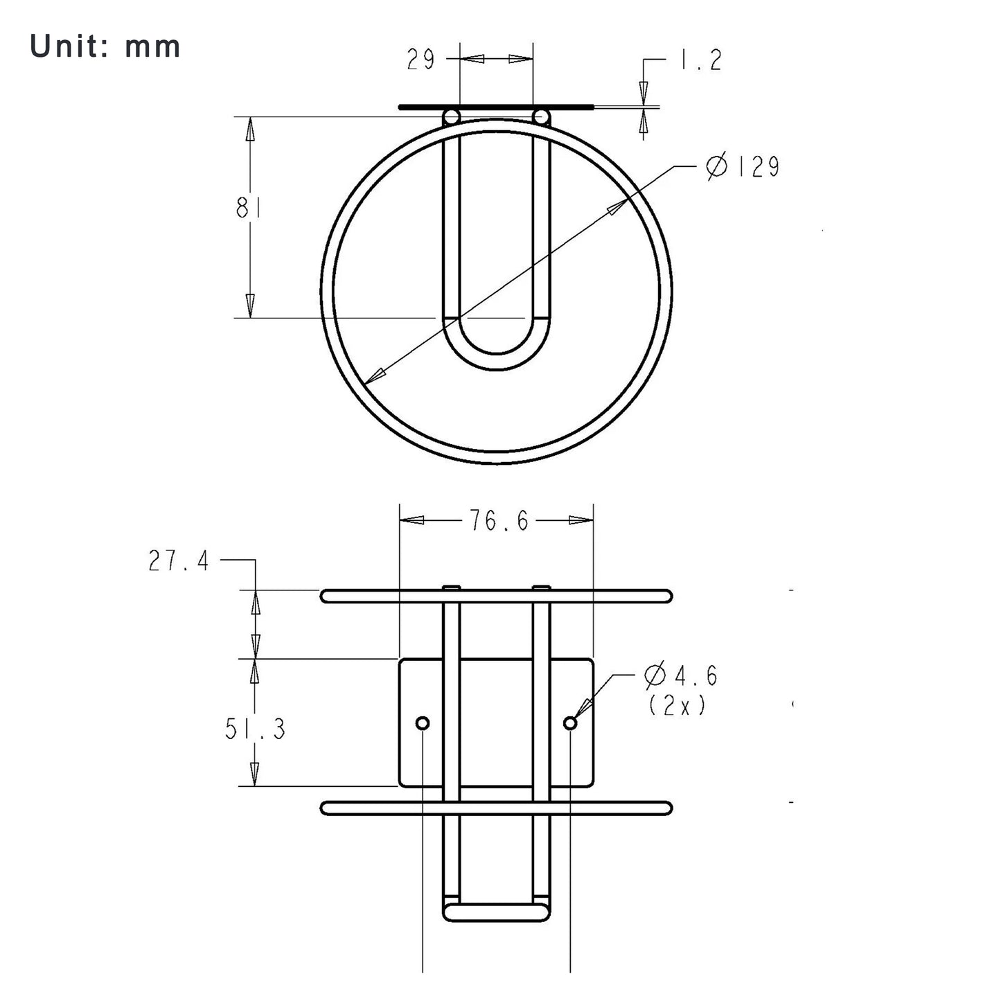 Wall Rack- Wipes Canister, ID5", 50001, White