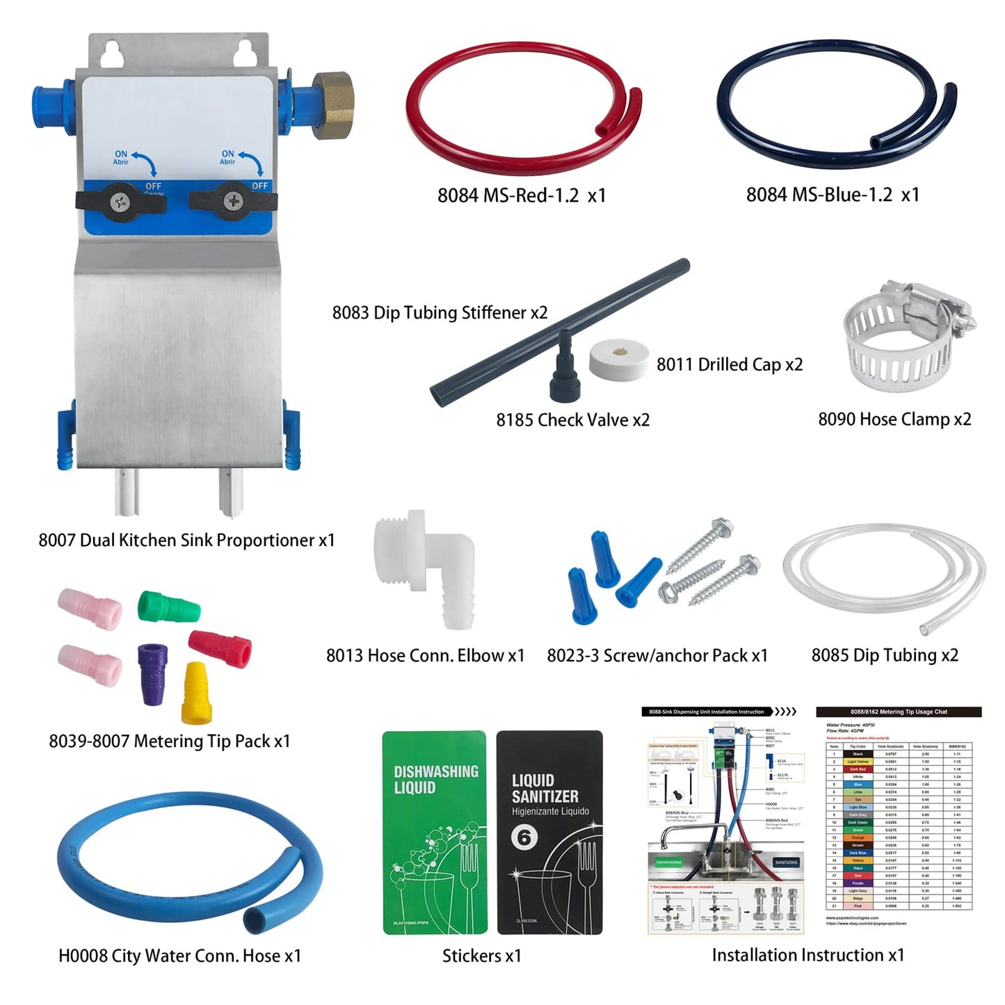 Dual Kitchen Sink Proportioner,  8088