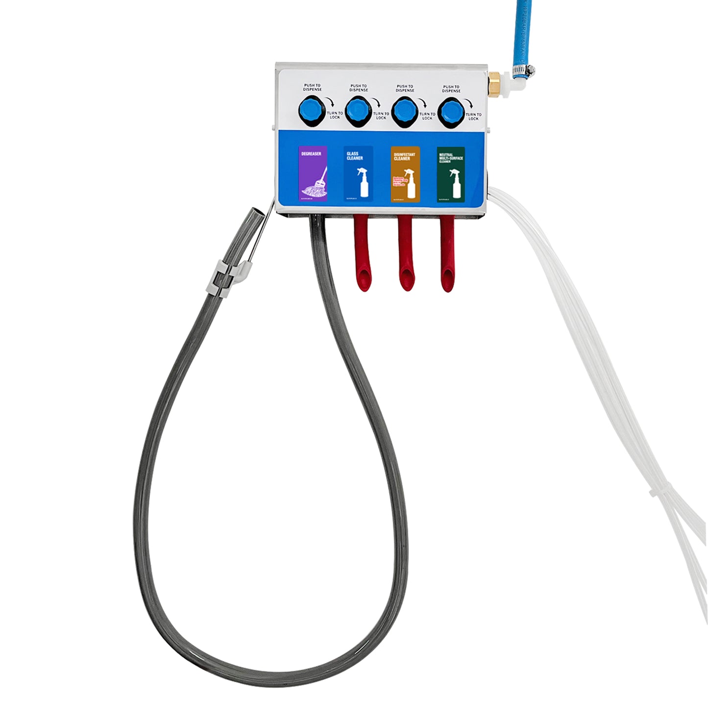 Dispenser 4-products Spray Bottle and Mop Bucket, Chemical Proportioner, 8134-1H3L