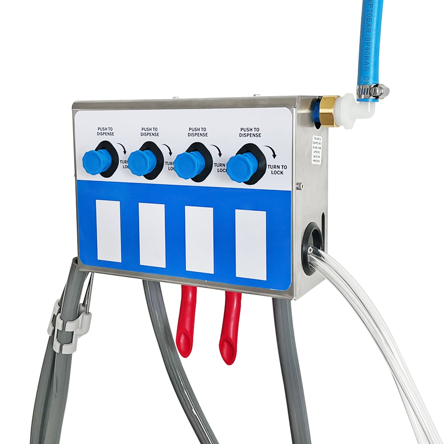 4-products Spray Bottle&Mop Bucket, Proportioner with Wall Rack, Cleaning Chemical Dilution Dispensing Proportioner for Application in Hotel, School, Store, Restaurant, Hospital, 8134-2B-9002