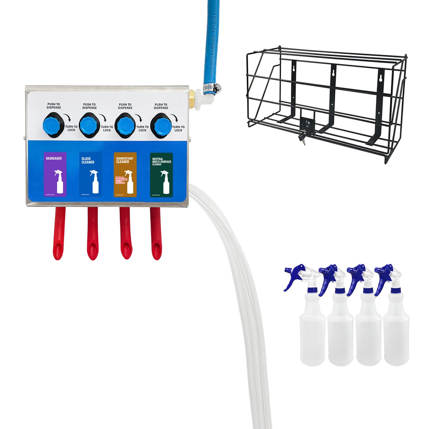 4-products Spray Bottle, Chemical Proportioner with locking cage, 8134-4B-7970