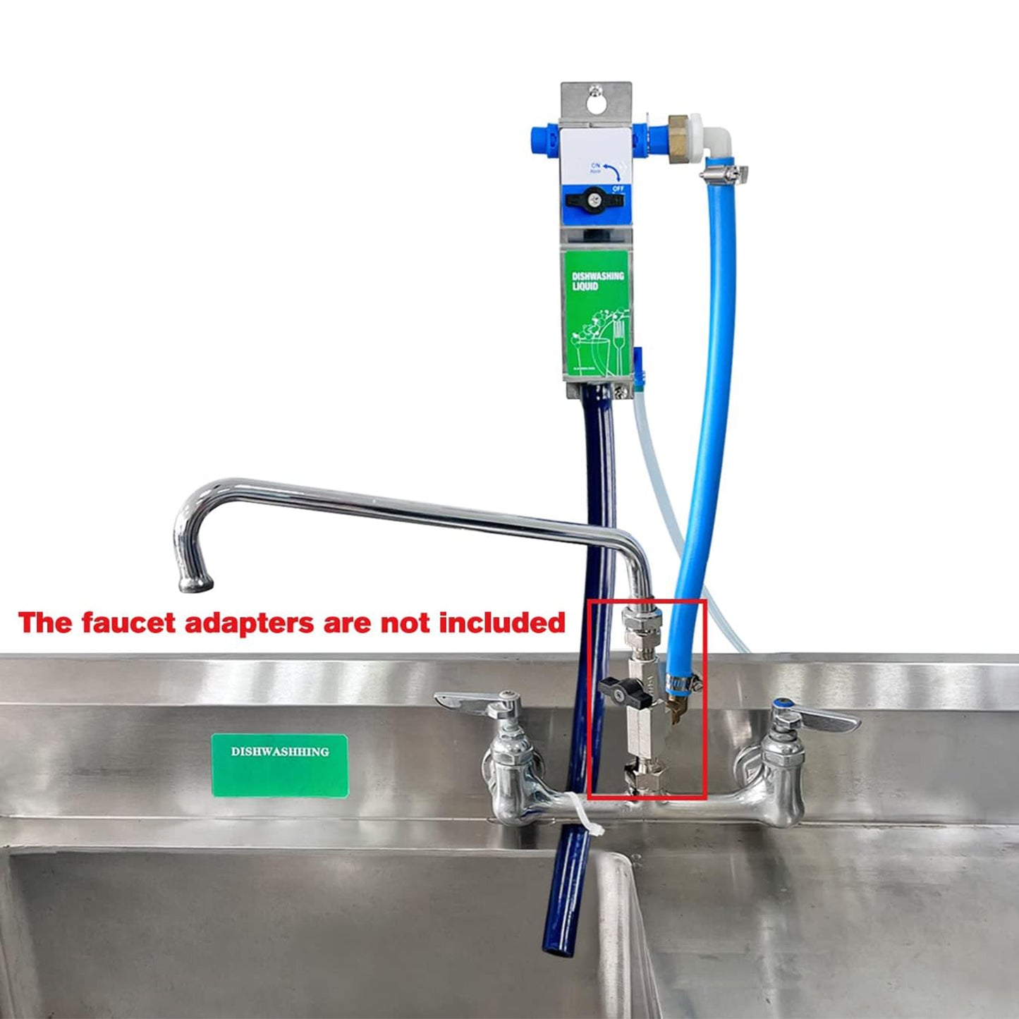 Kitchen Sink Single Proportioner, Dish detergent Sanitizer Dispenser, 8162