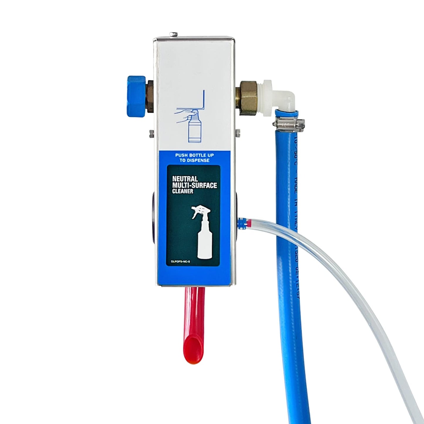 Single Spray Bottle Chemical Proportioner with Wall Racks, Cleaning Chemical Dilution Dispenser for Application in Hotel, School, Store, Restaurant, Hospital, 8168SS-9003