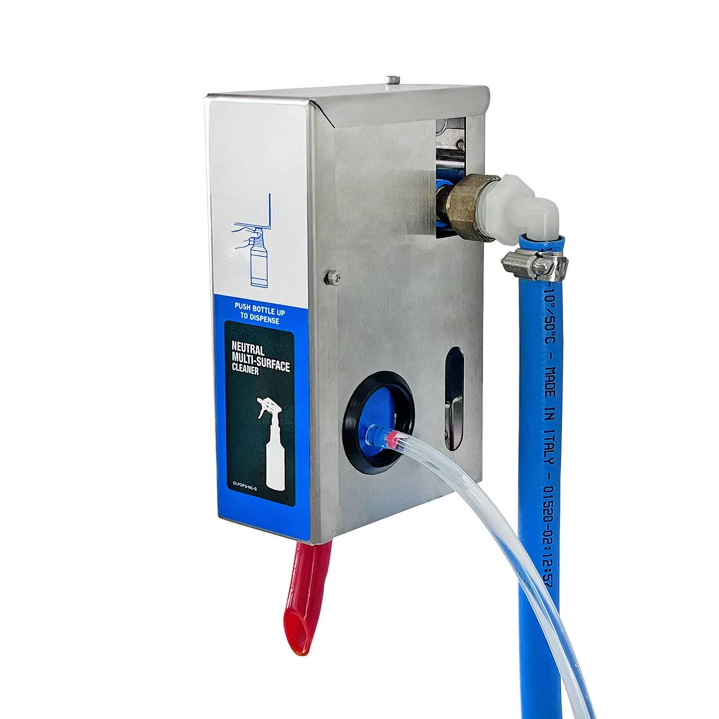 Single Spray Bottle Chemical Proportioner with Wall Racks, Cleaning Chemical Dilution Dispenser for Application in Hotel, School, Store, Restaurant, Hospital, 8168SS-9003