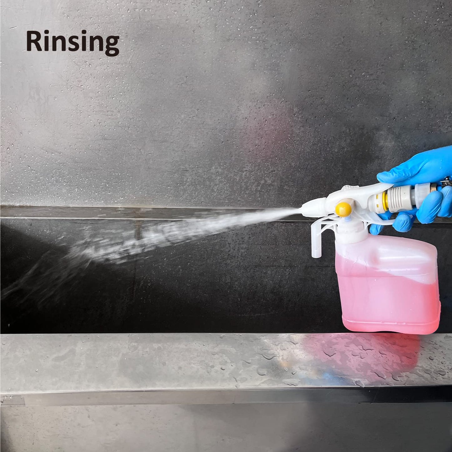 Hand Hold Bottle Top Foaming Sprayer Proportioner with 1Litre POPS MF Bottle, Chemical Dispensing System, Precision Chemical Dilution Operation for Supermarket, Restaurant, 8199-Sample