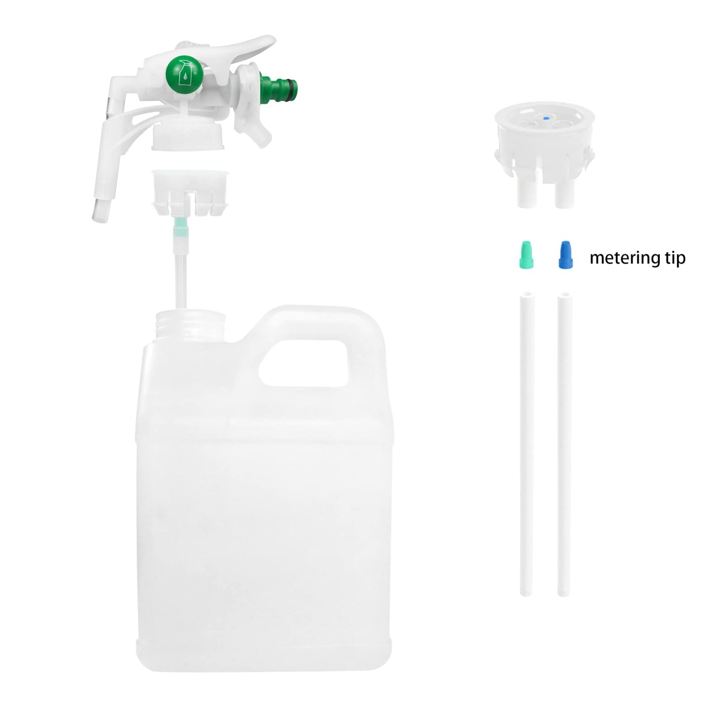 Hand-held Bottle Top Proportioner, Chemical Dispensing System, Dual Flow Dual Mixing Rate Precision Chemical Dilution Operation for Supermarket, Restaurant, 8288-Sample