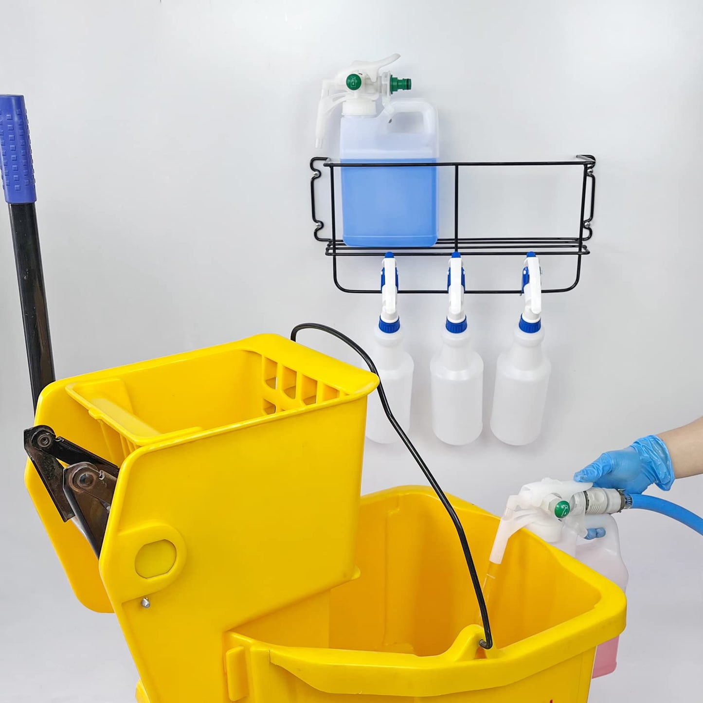 Hand-held Bottle Top Proportioner, Chemical Dispensing System, Dual Flow Dual Mixing Rate Precision Chemical Dilution Operation for Supermarket, Restaurant, 8288-Sample