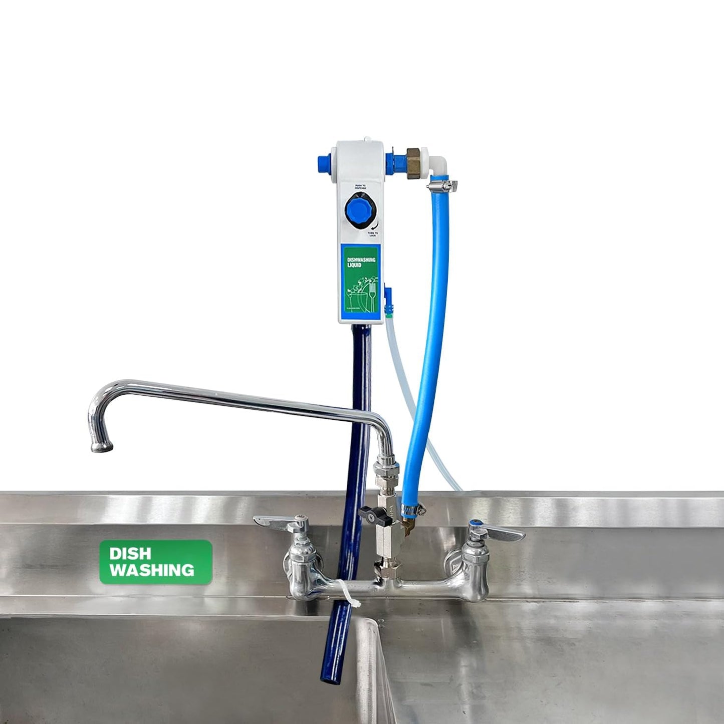 Kitchen Sink Single Proportioner, Dish detergent Sanitizer, Push But/Lock, 8362E