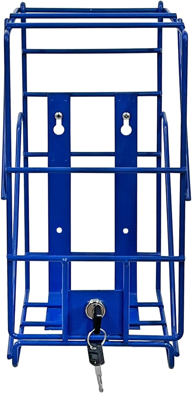 Wall Mount Wire Rack Locking w/2 Keys for 1x Gallon Bottle P/N: 9003