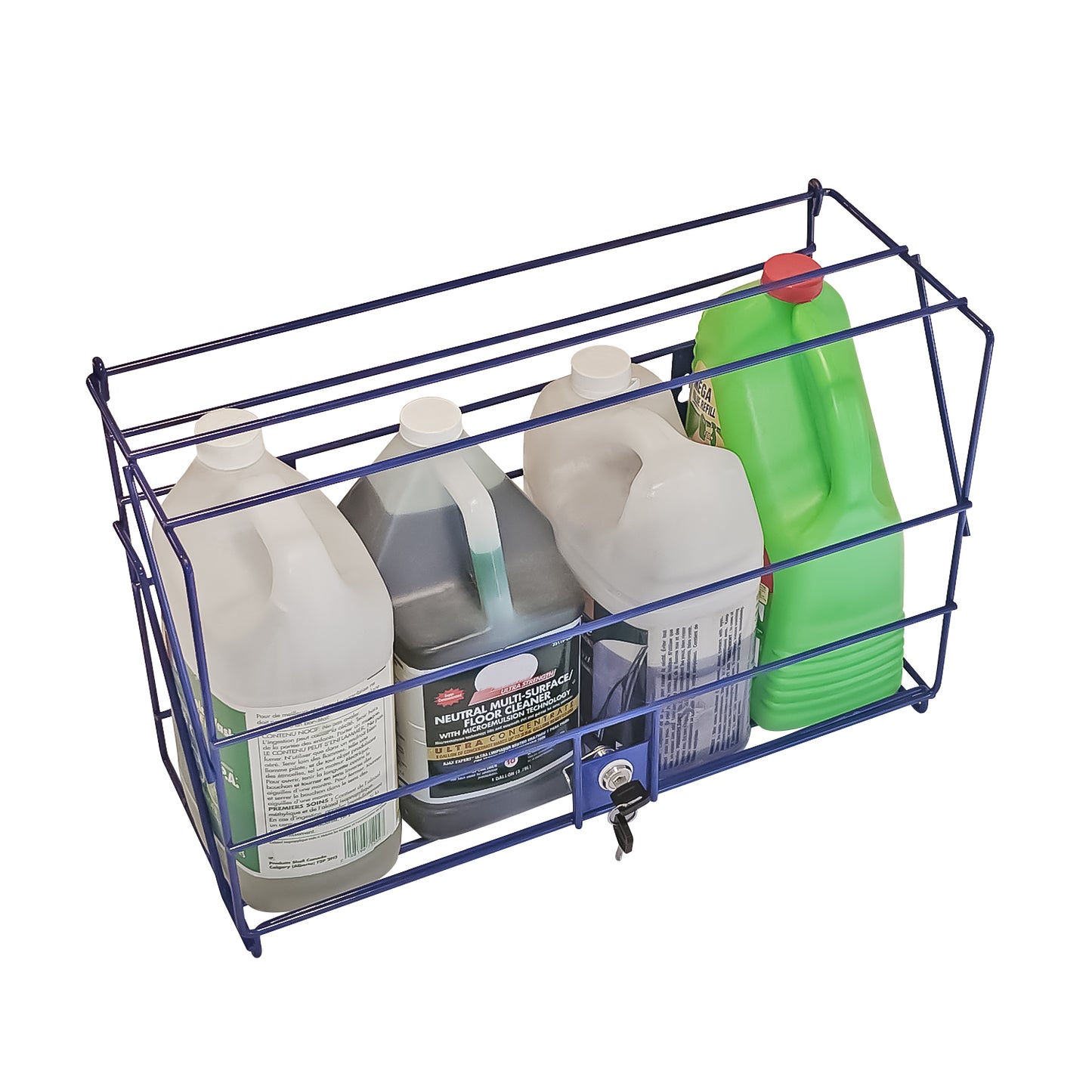Wall Rack - Wall Mount Locking Racks w/2 Keys, for 4x F Gallon Bottles, 9004