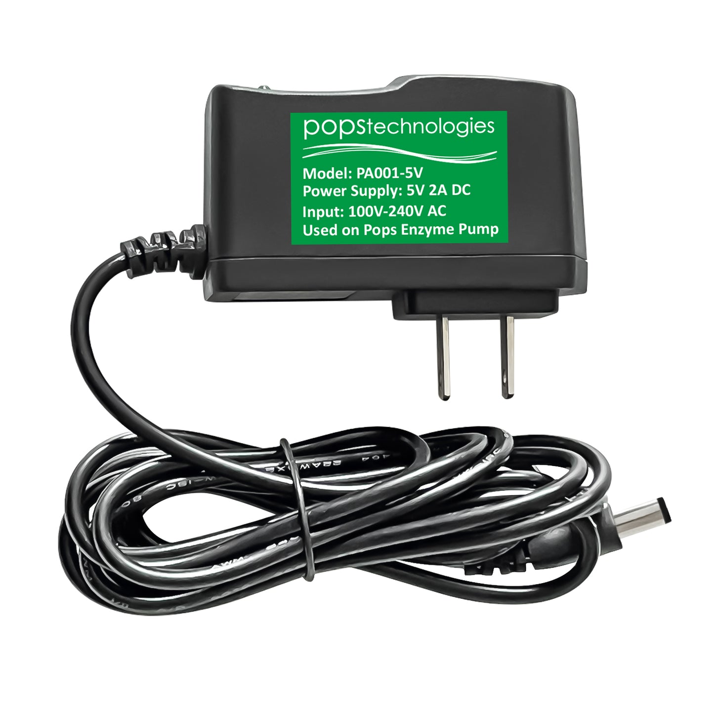 Replacement power adapter for POPS Drain Enzyme Pump (5V), PA001-5V