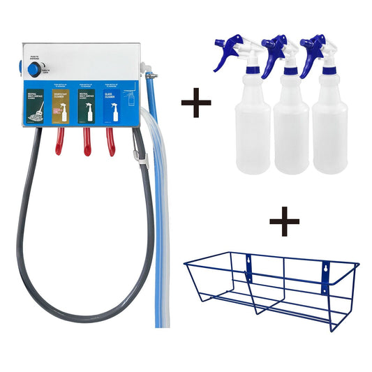 4xproducts Bottle&Mop Bucket, Chemical Proportioner with Wall Rack, 8134-9002