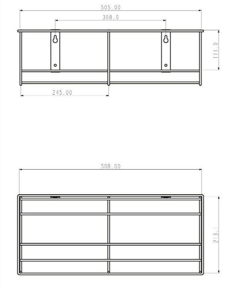 Gallon Bottle Wall Rack- 20"x8" - Blue PN 9002