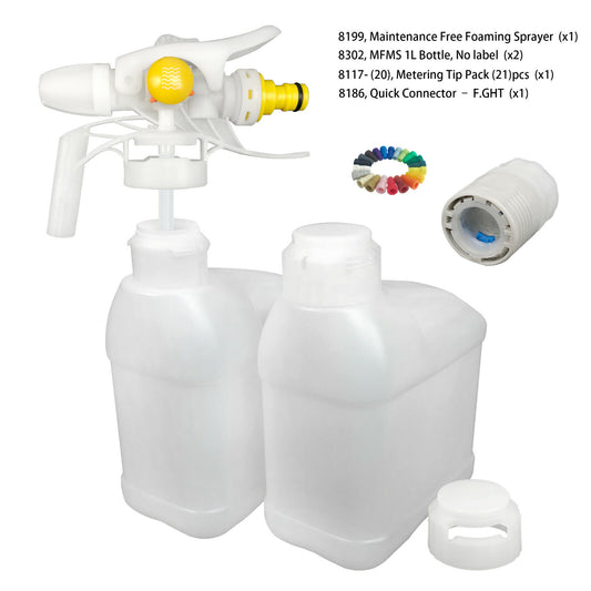 Hand Held Chemical Foamer, 1L bottle Dual Flow Dual Auto-Dilution Mixing Rate