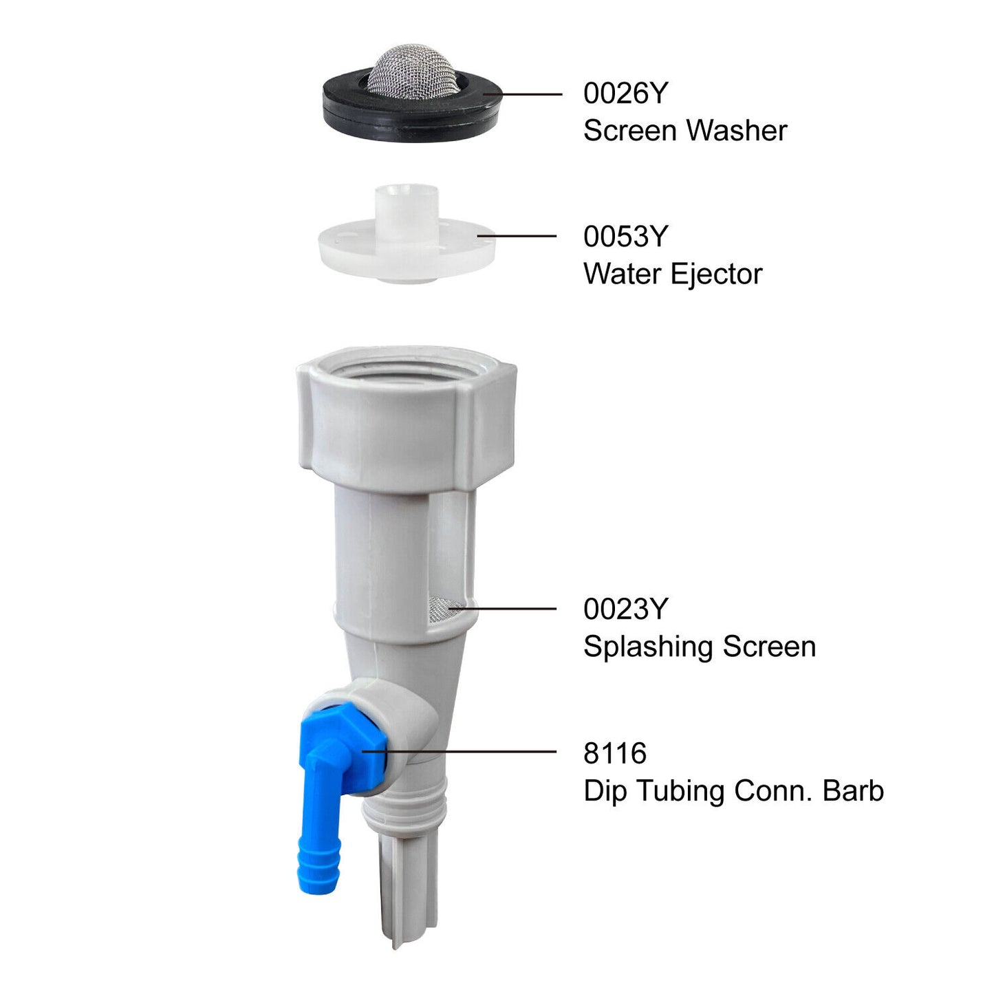 Proportioner Eductor, 4GPM Air-Gap, 8102