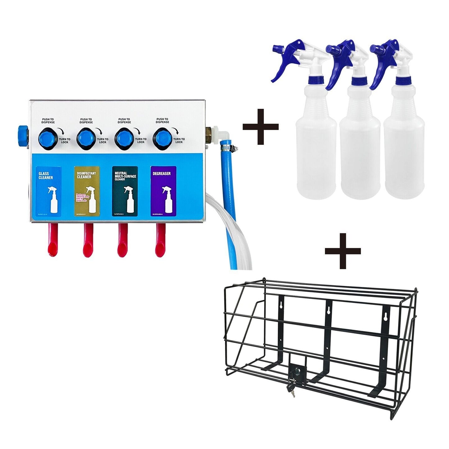 4-products Spray Bottle, Chemical Proportioner with locking cage, 8134-4B-7970