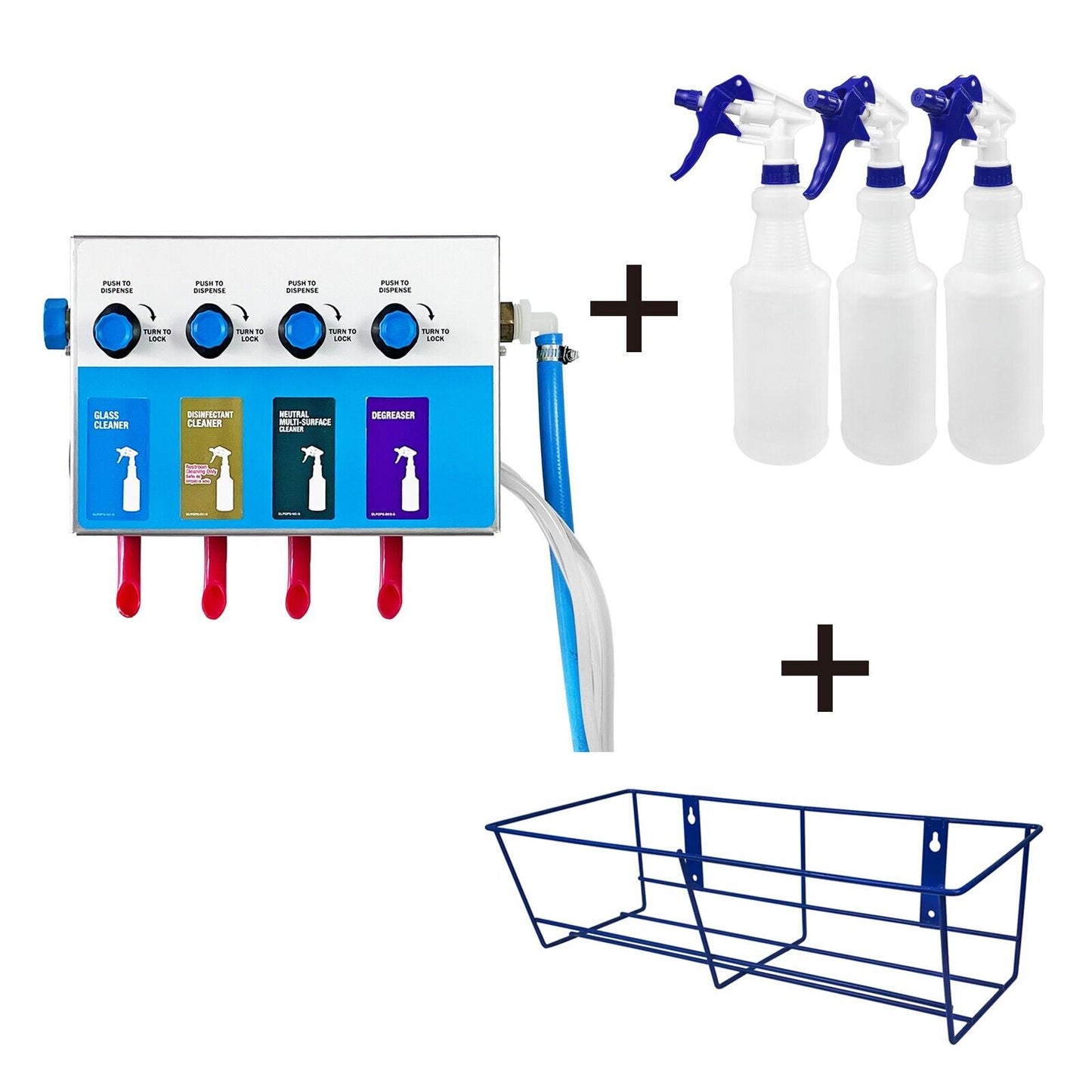 4-products Spray Bottle, Chemical Proportioner with Wall Rack, 8134-4B-9002