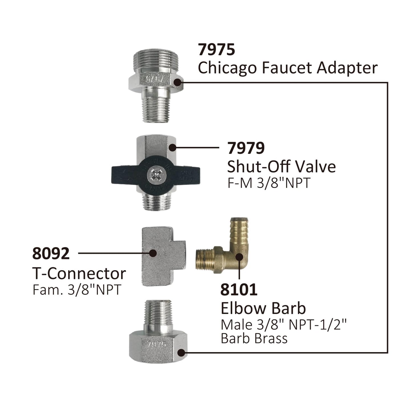 Faucet Adapter- Chicago, 7975