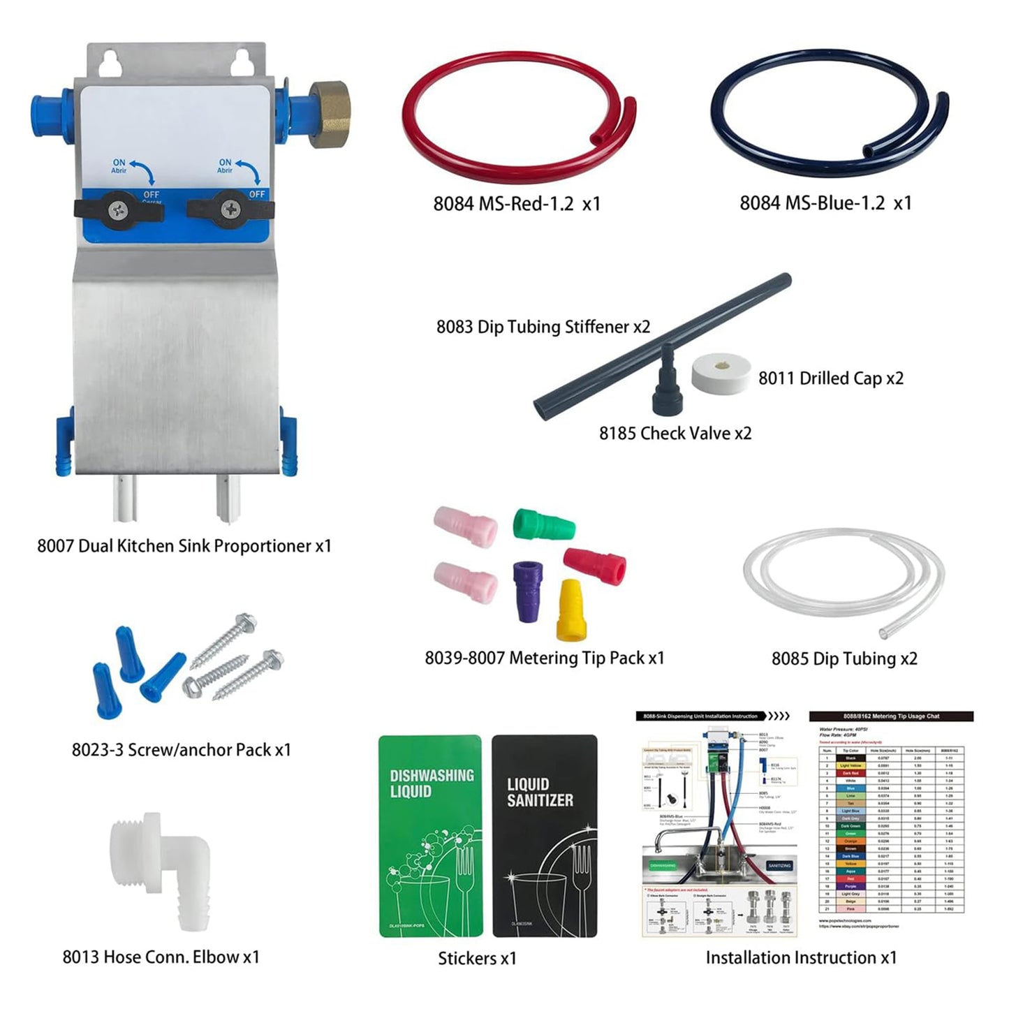 Dual Kitchen Sink Proportioner,  8088