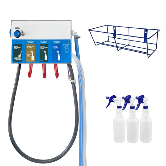 4xproducts Bottle&Mop Bucket, Chemical Proportioner with Wall Rack, 8134-9002