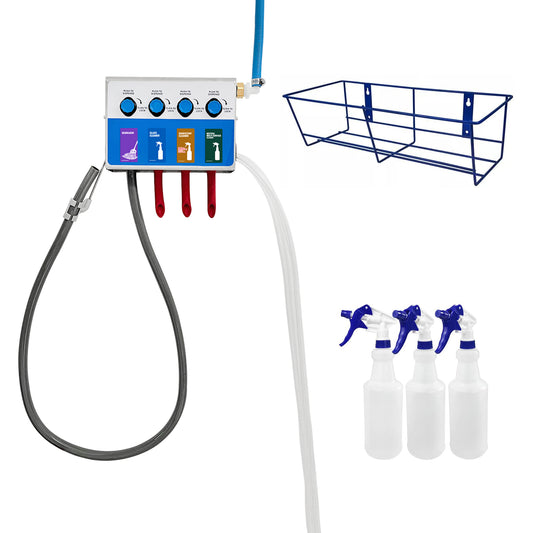 4xproducts Bottle&Mop Bucket, Chemical Proportioner with Wall Rack, 8134-9002