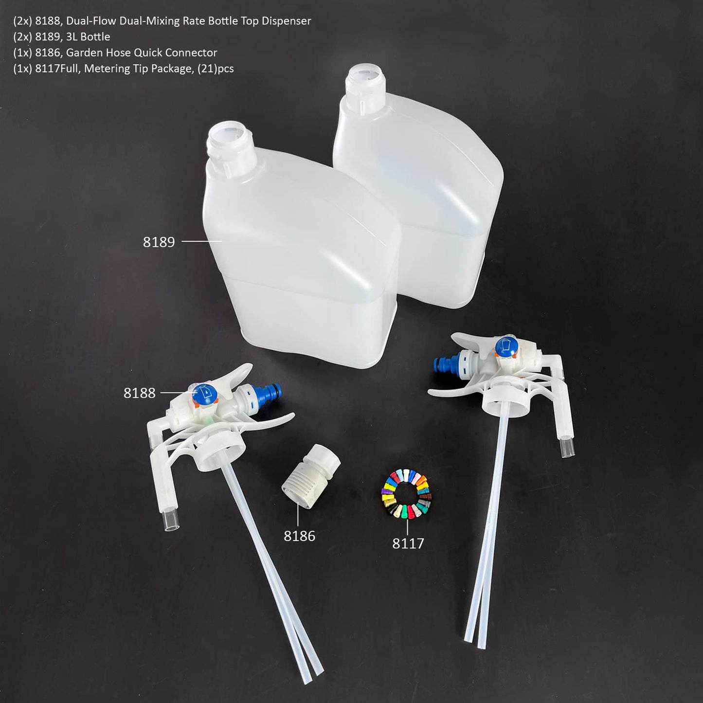 Hand-held Bottle Top Proportioner, Chemical Dispensing System, Precision Chemical Dilution Operation for Supermarket, Restaurant, 8188-Sample