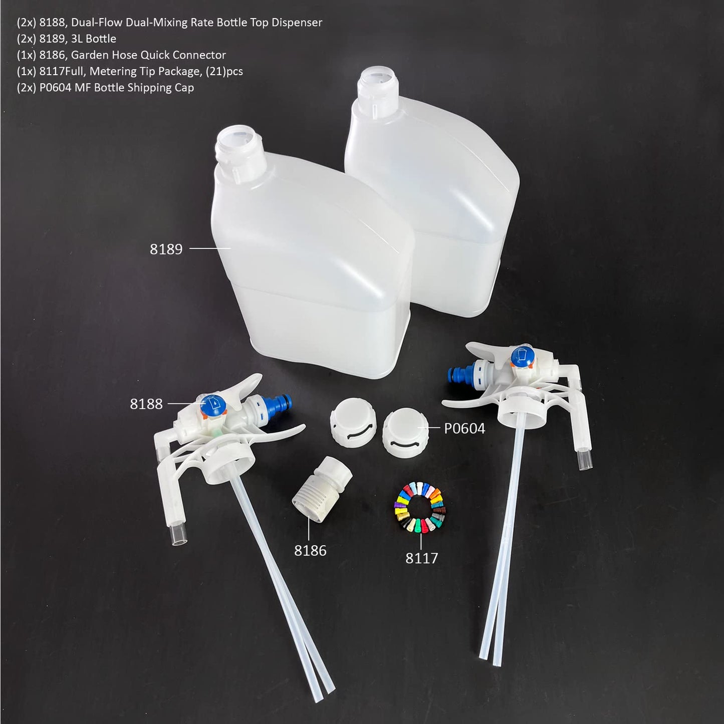 Hand-held Bottle Top Proportioner, Chemical Dispensing System, Precision Chemical Dilution Operation for Supermarket, Restaurant, 8188-Sample