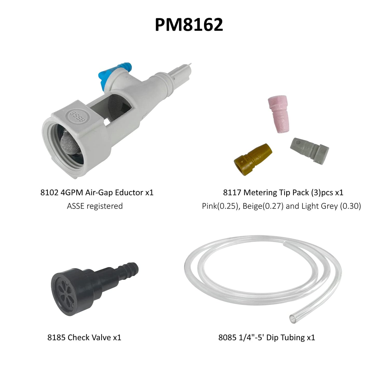 Maintenance Accessory Kit. Kitchen Sink Proportioner, fit POPS 8162 8088, PM8162