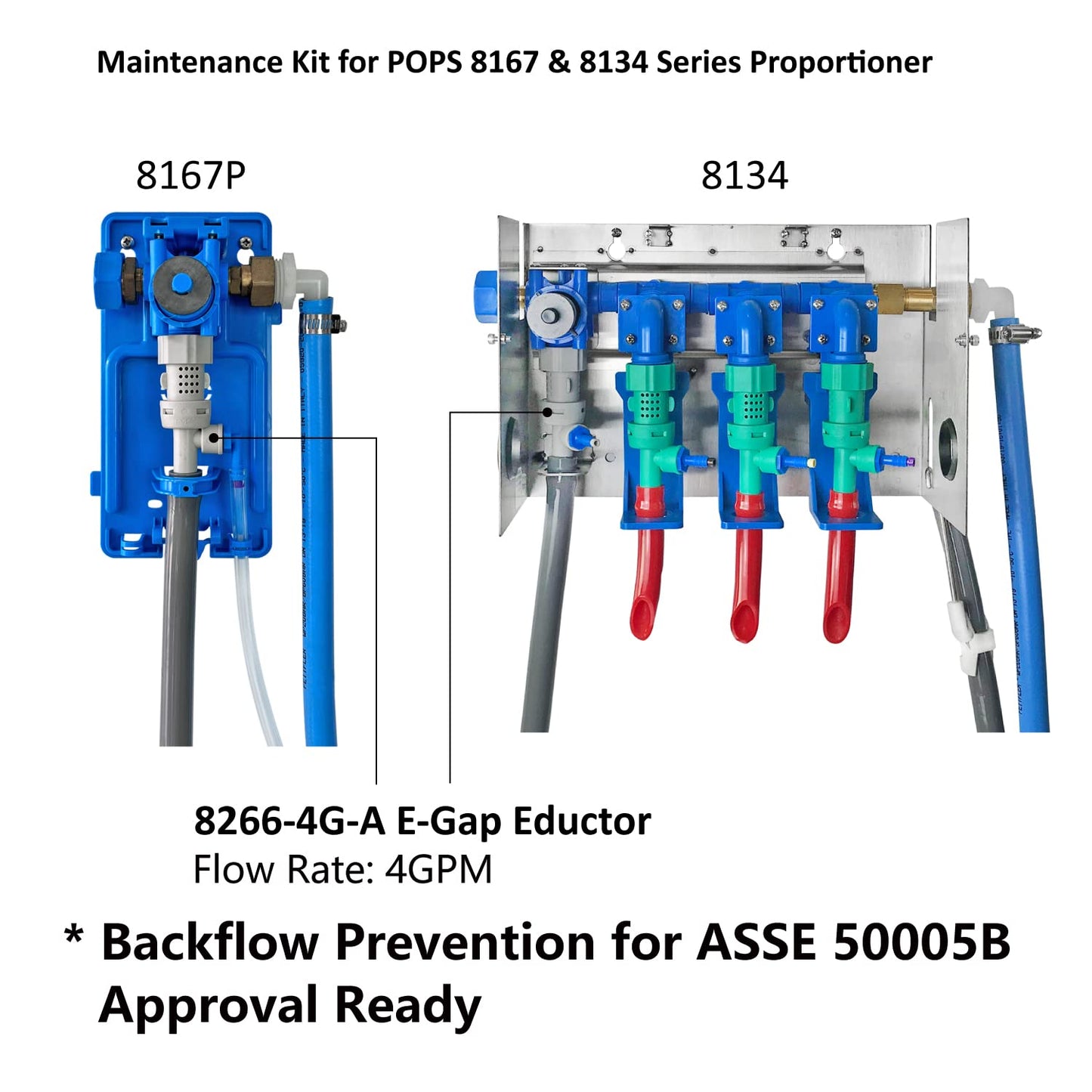 Maintenance Accessory Kit, Mop Bucket Chemical Dispenser, fit POPS 8167 & 8134 Series, PM8167