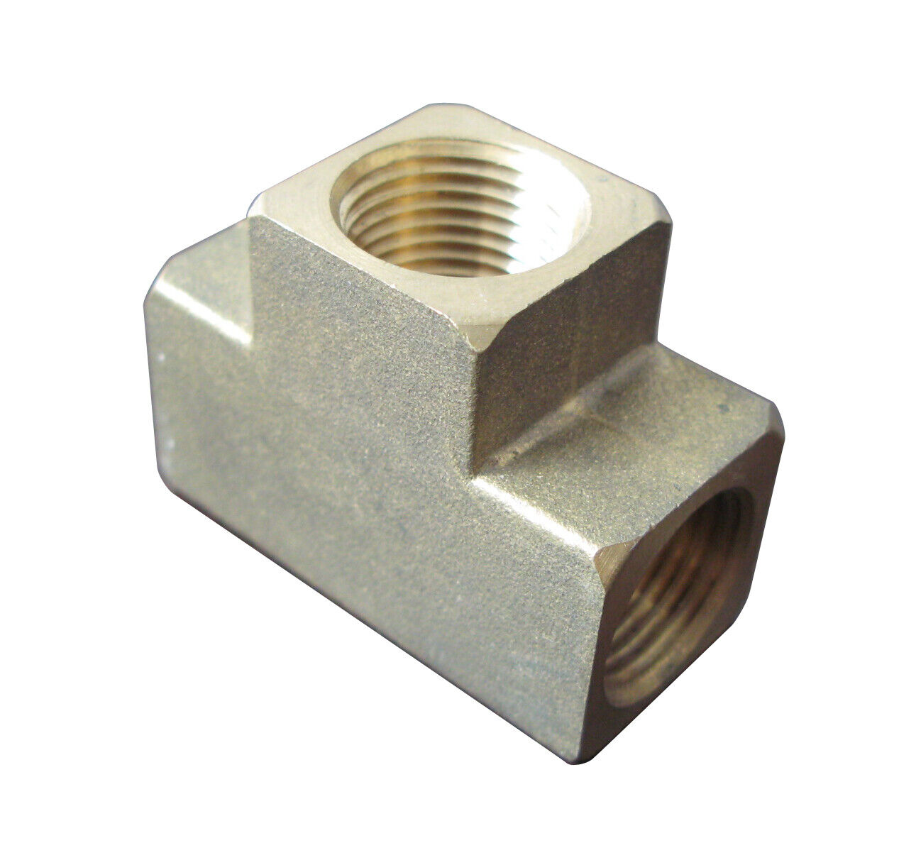 Thread Type T Connector T-Connector Fam.3/8NPT, Brass, PN: 8092 – POPS Technologies