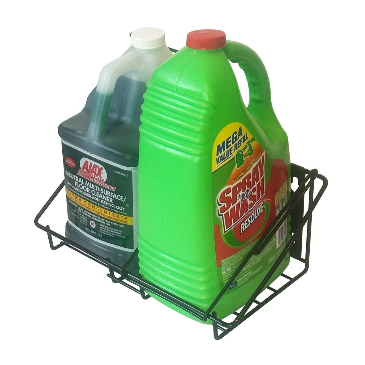 Wall Mounted Wire Rack, Double Gallon Squre/Round/F Style Bottle Adapter-PN 8164